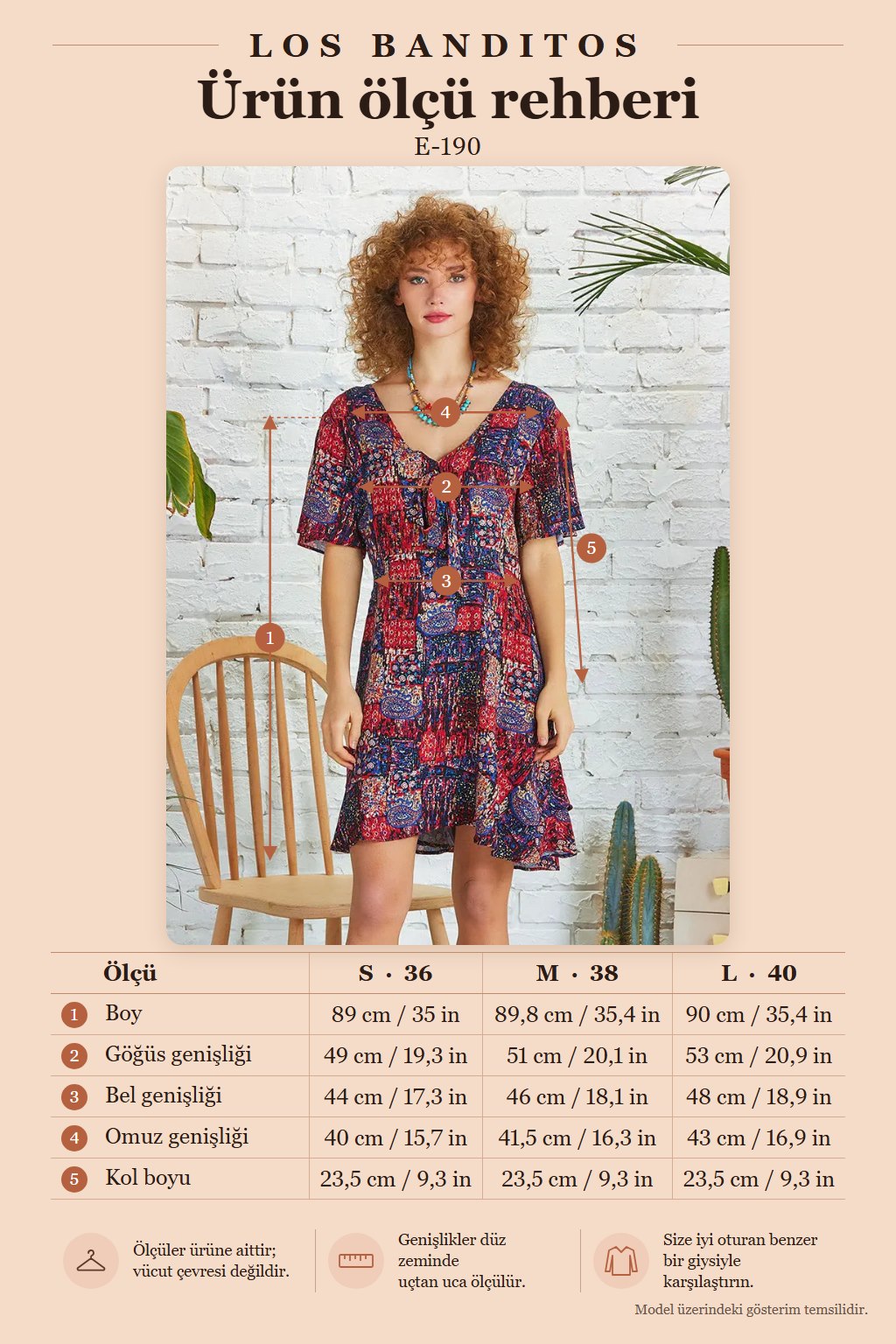 Pencere Detay Bağlamalı V Yaka Desenli Mini Elbise 5219