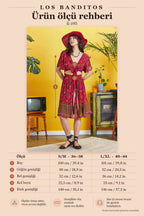 Cut-Out Front Tie-Front Red Floral Dress 5263