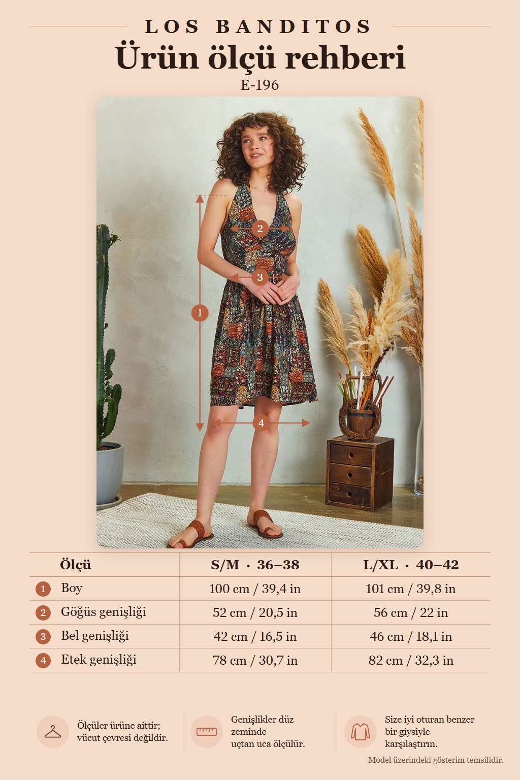 Khaki Patterned Wrap-Neck Halter-Neck Mini Dress 5202