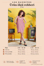Bohemian Style Short Loose Pink Tunic Dress 5256