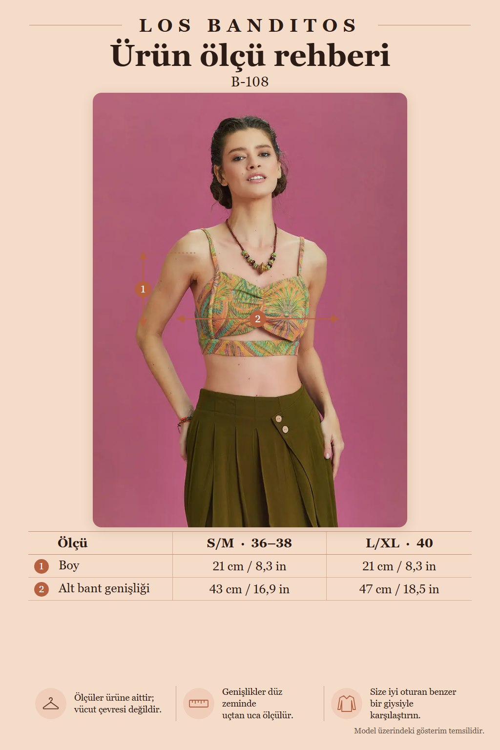İnce Askılı Cut Out Detay Koton Desenli Bralet 6526
