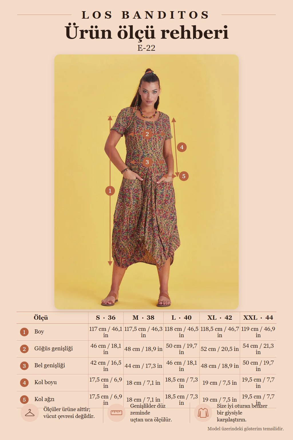 Authentic Pool Neck Half Sleeve Red Patterned Long Dress 4884