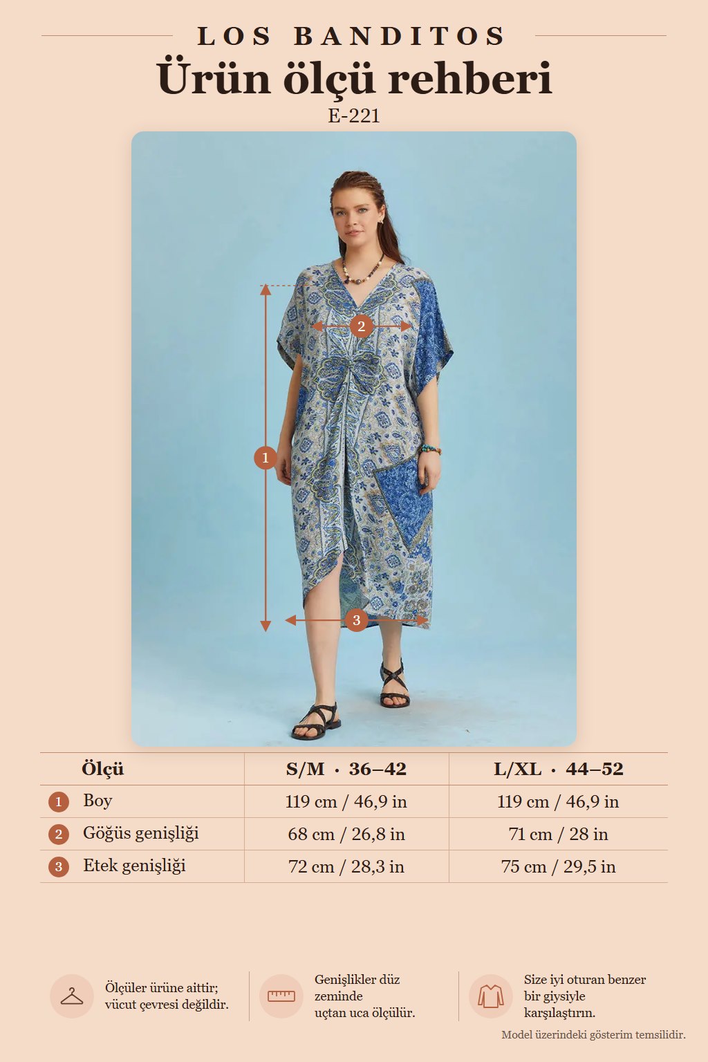 V-Neck Front-Knotted Blue Batwing Sleeve Dress 6488