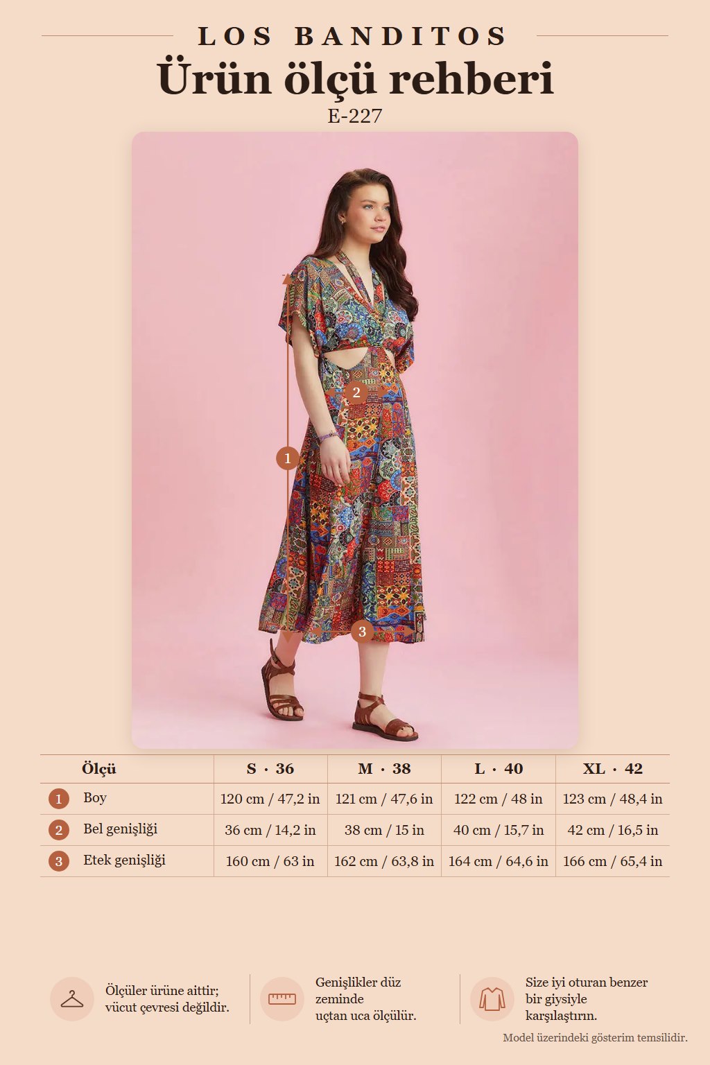 Ethnic Patterned Cut-Out Bohemian Dress with Back Window 6471