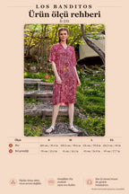 Button-Detail V-Neck Half-Sleeve Pink Summer Dress 6766