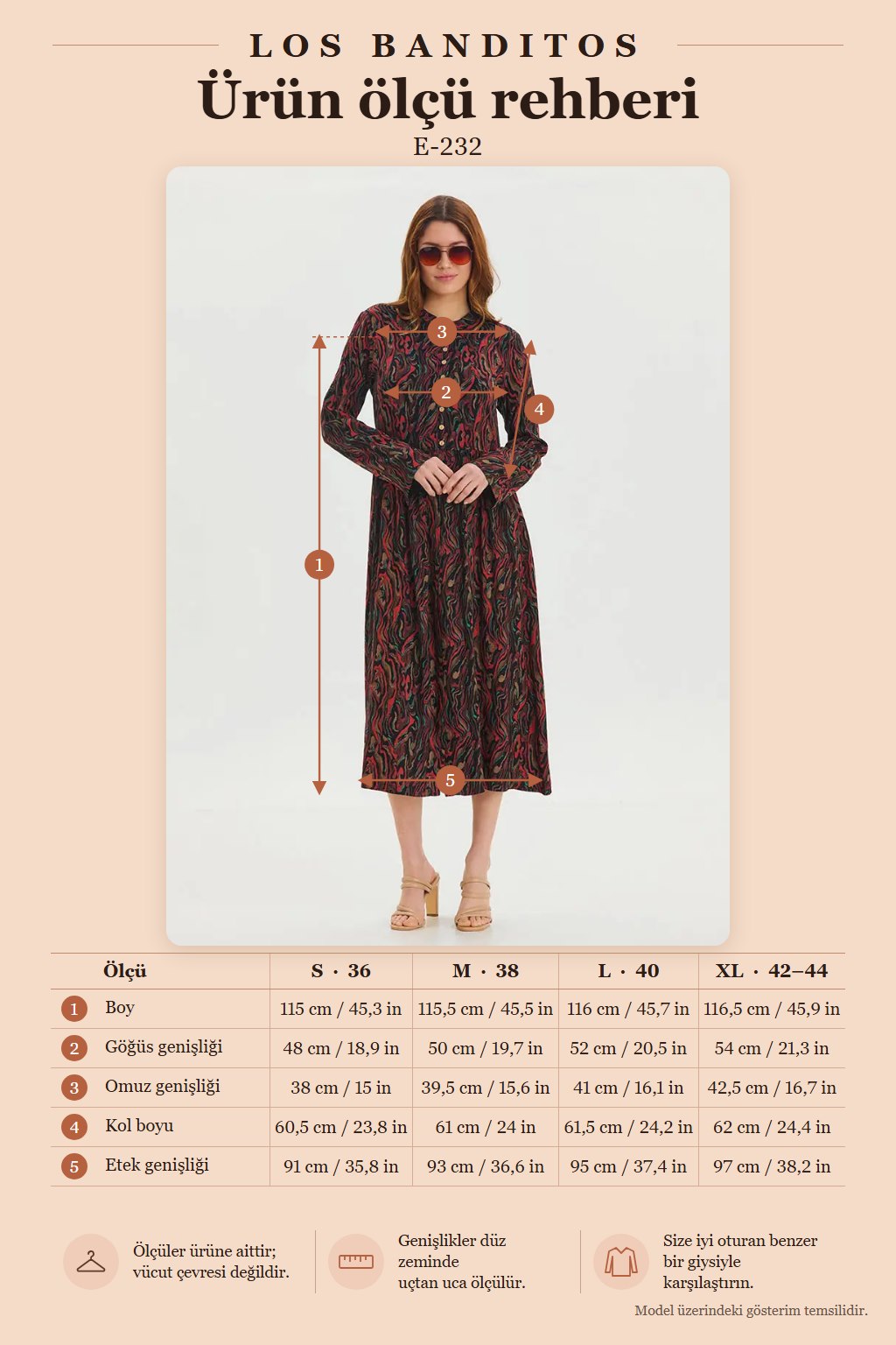 Crew Neck Button Detailed Black Long Sleeve Dress 6762