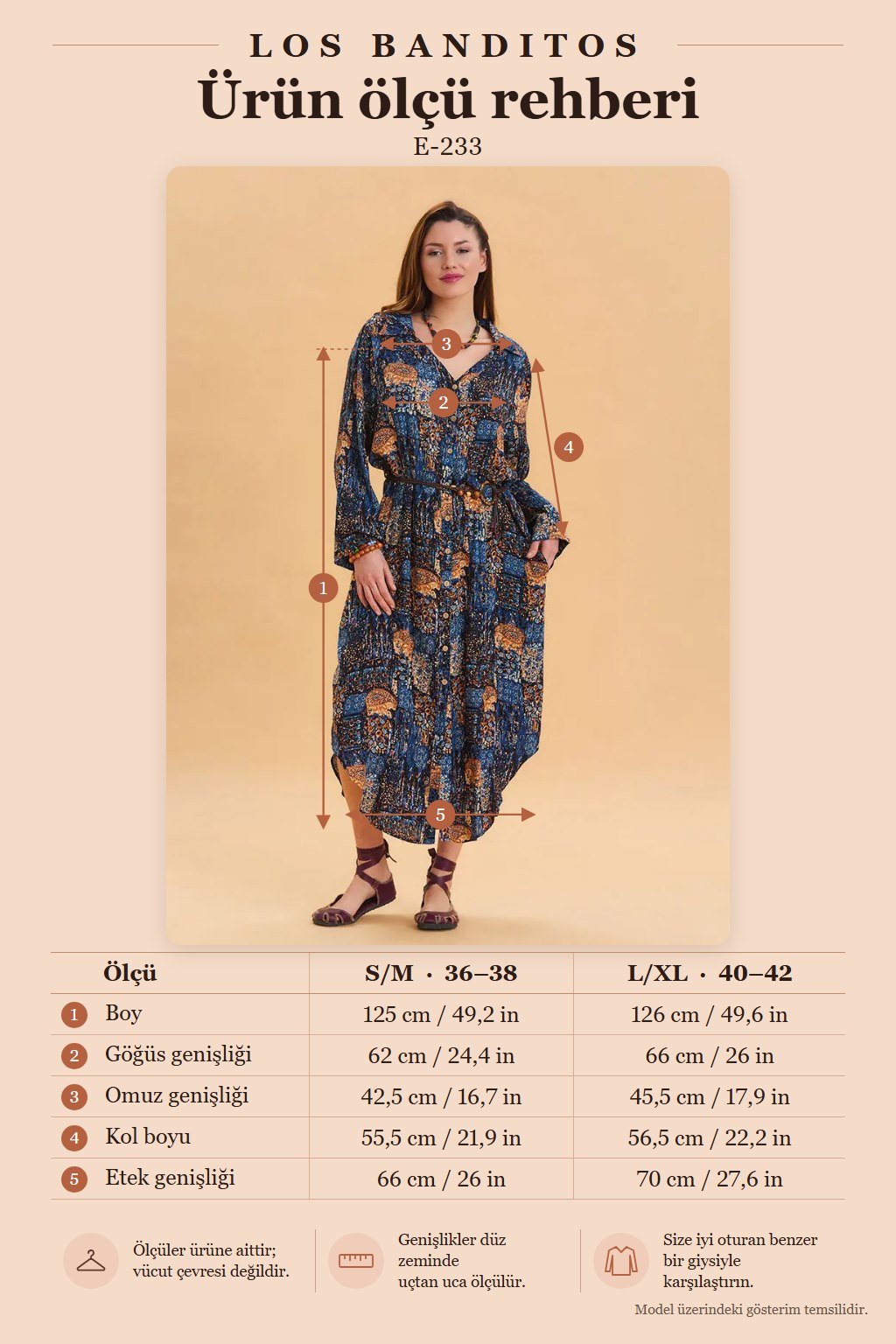 Shirt Collar Belted Detail Blue Bohemian Dress 6770