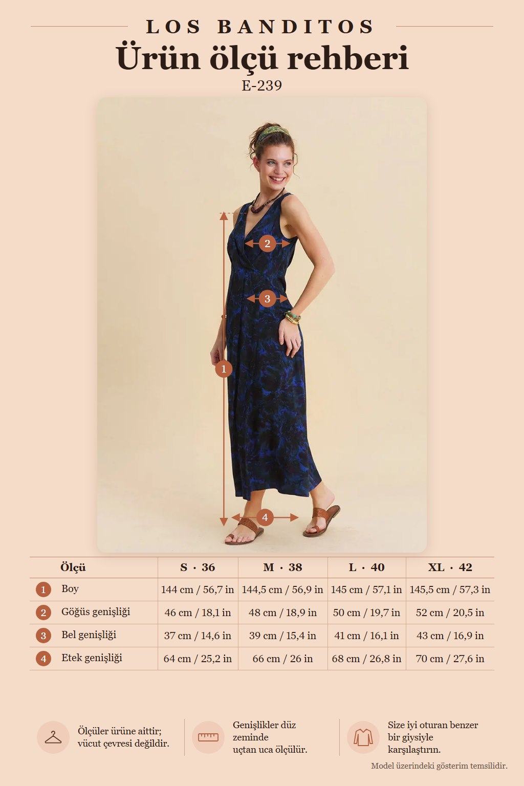 V-Neck Slit Blue Floral Dress 7135