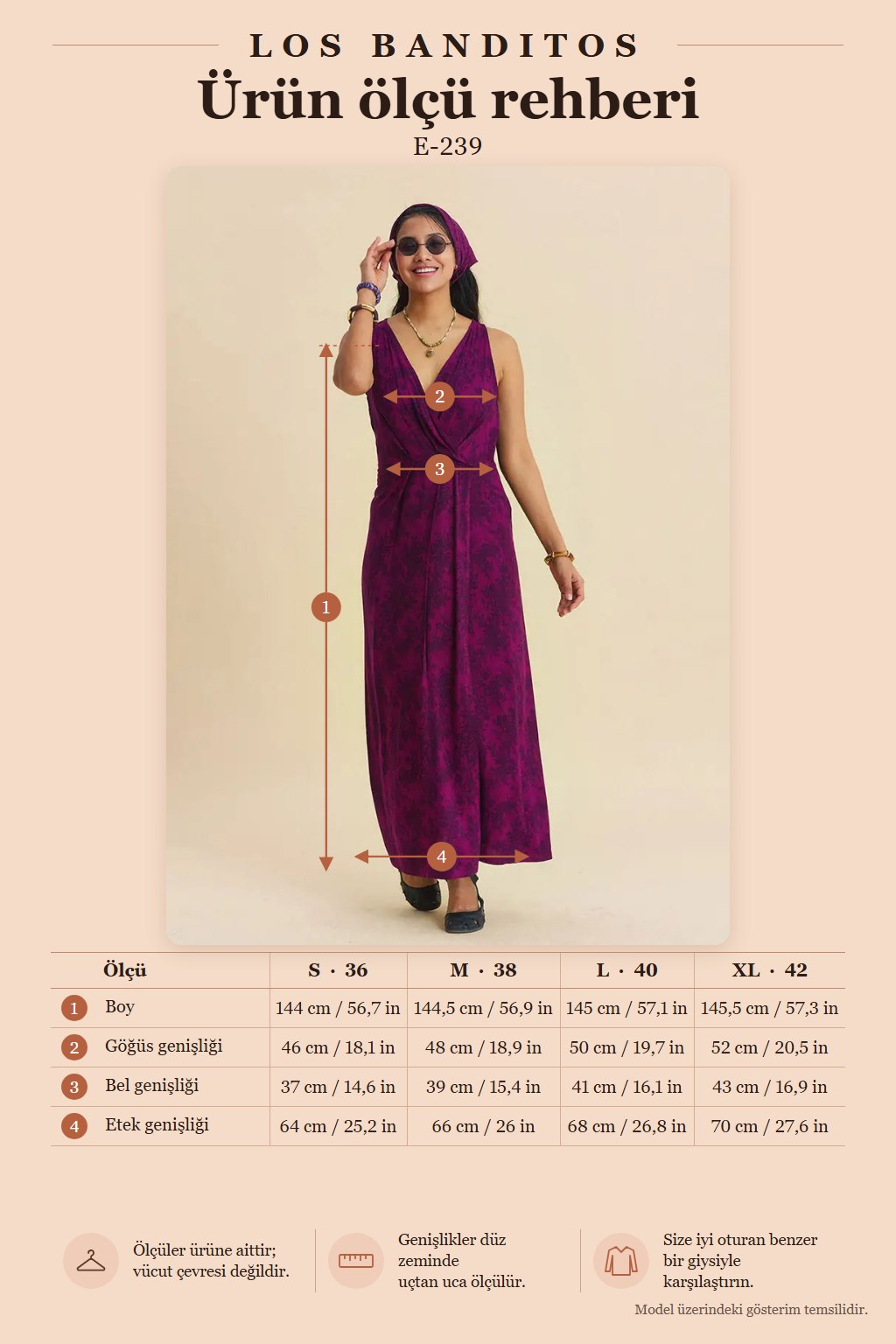 V-Neck Slit Detail Patterned Claret Red Long Dress 6775