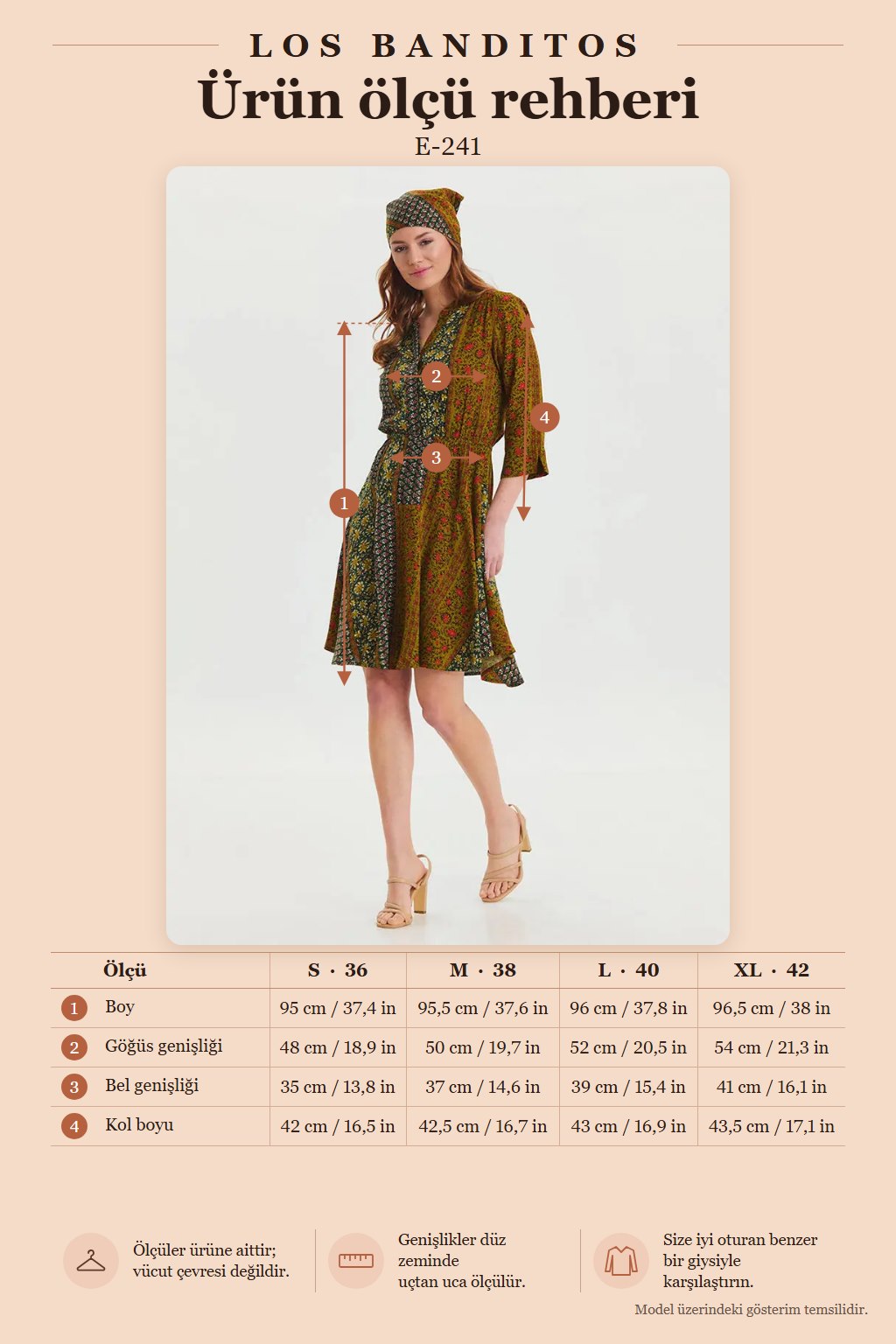 Mandarin Collar Button Detailed Green Patterned Midi Dress 6781