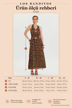 V-Neck Slit Green Floral Dress 6961