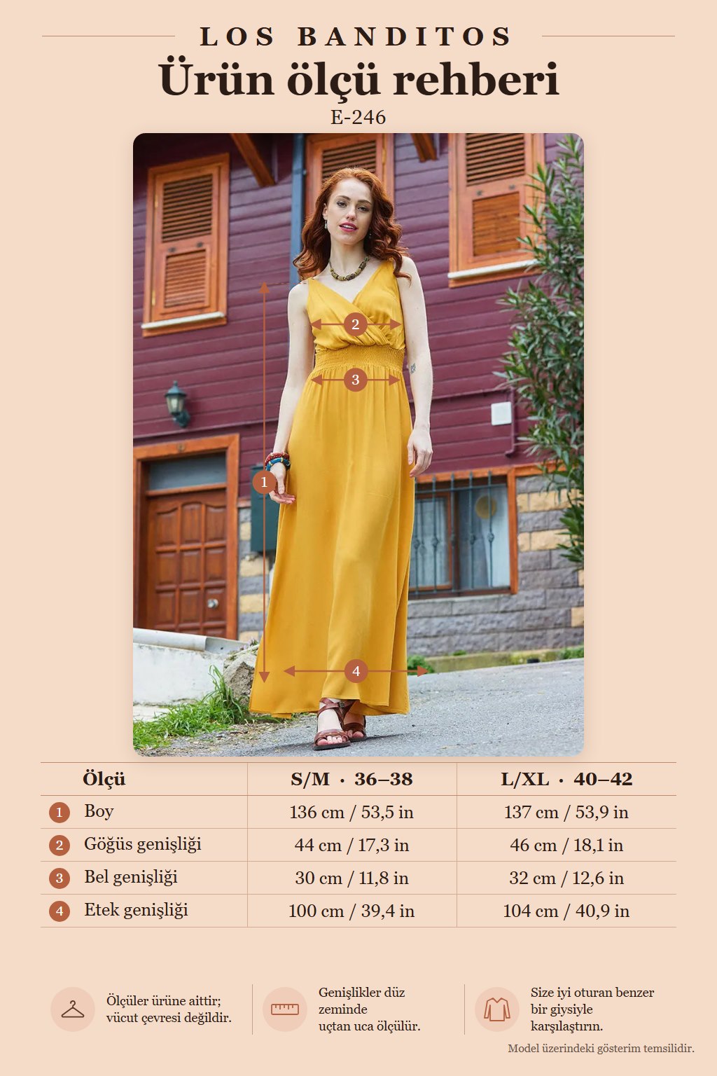 V-Neck Mustard Summer Dress with Yoke and Slit 7308