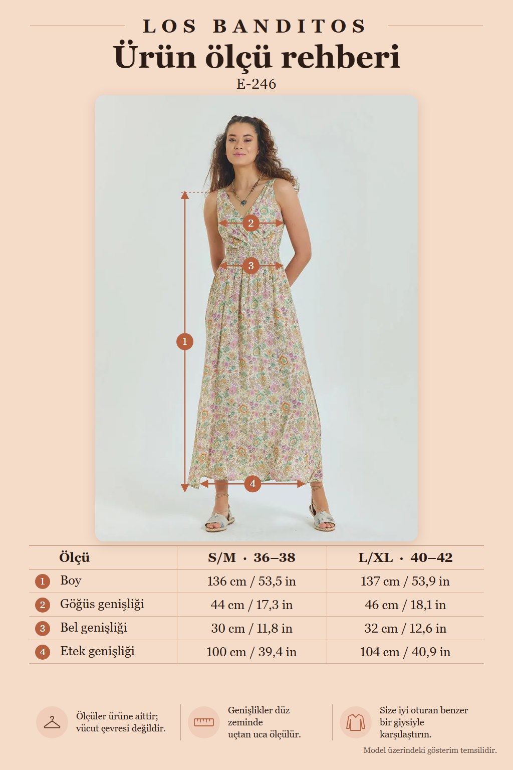 Double-Breasted V-Neck Yoked Slit Beige Maxi Dress 6882