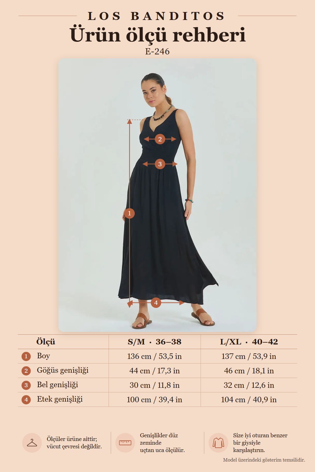 V-Neck Yoke Wrap Black Long Dress 6880