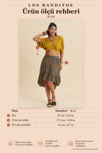 Cross-Neck Open-Back Draped Mustard Crop Blouse 7215