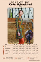 Mandarin Collar Button Detailed Tie-Front Green Floral Dress 7052