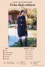 Black Crew Neck Winter Dress with Pockets and Thumbholes 7063