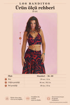 Open Back Halter Neck Red and Black Crop Blouse 6254