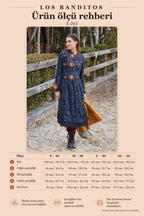 Button-Detail Lace Anthracite Long-Sleeve Dress 7061