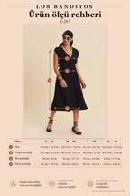 V-Neck Open Back Black Casual Dress 7124