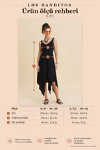 Sleeveless Black Summer Dress with Elastic Waist 7145