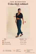 Draped Black Summer Blouse with Wrap Neckline and Open Back 7212