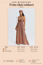Thin Strap Backless Orange Ethnic Dress 7151