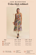 Beige Floral Double-Layer Button-Down Spaghetti Strap Dress 7239