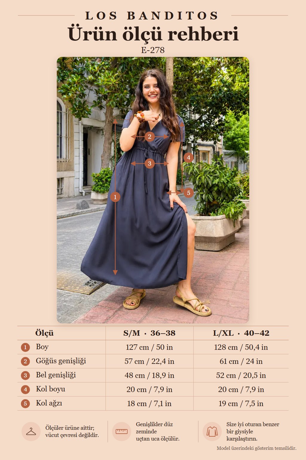 V-Neck Slit Lace-Up Anthracite Bohemian Dress 7354