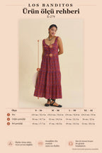 Wide Neck Front Lace-Up Red Floral Dress 7154