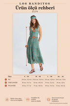 Wide Neck Front Tie-Up Petrol Floral Dress 7155