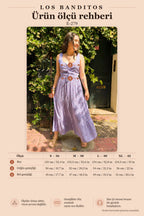 Wide Collar Front Tie-Up Lilac Floral Dress 7352