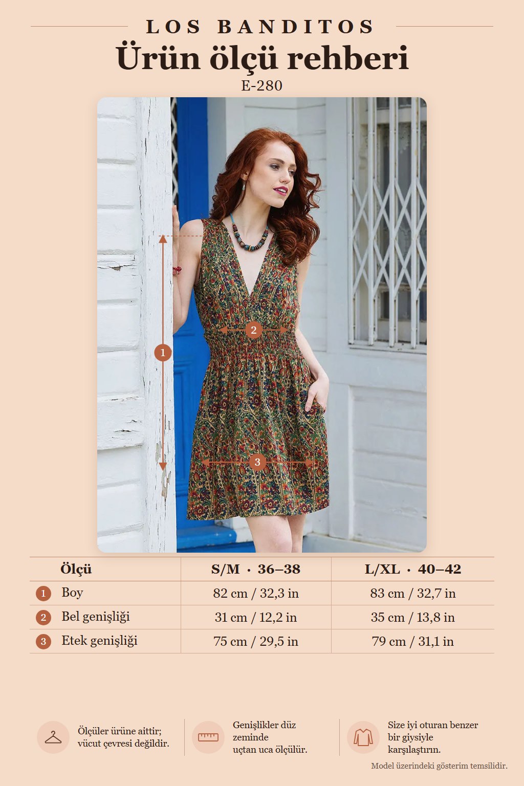 V-Neck Smocked Waist Green Floral Dress 7342