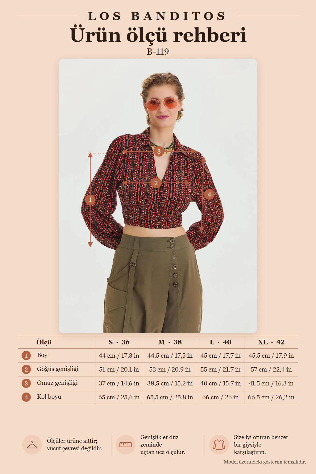 Patterned Shirt Collar Red Long Sleeve Blouse 6749
