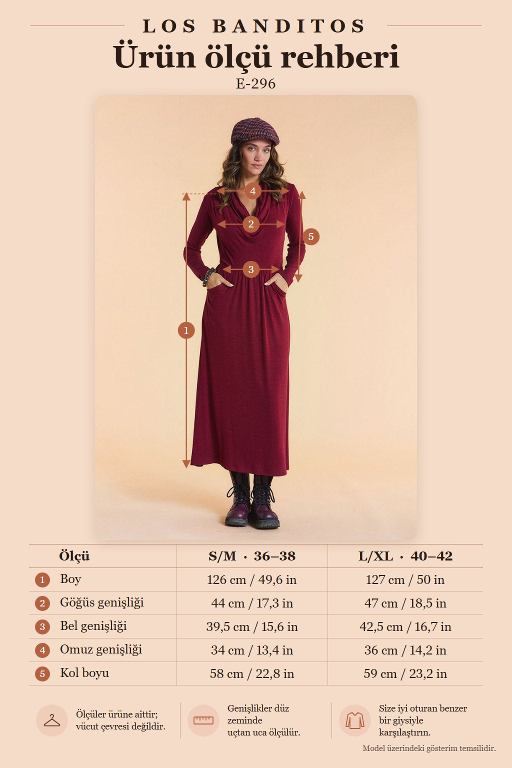 Degaje Yaka Cepli Bordo Uzun Kollu Elbise