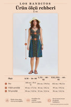 V-Neck Spaghetti Strap Elastic Waist Floral Dress 7160