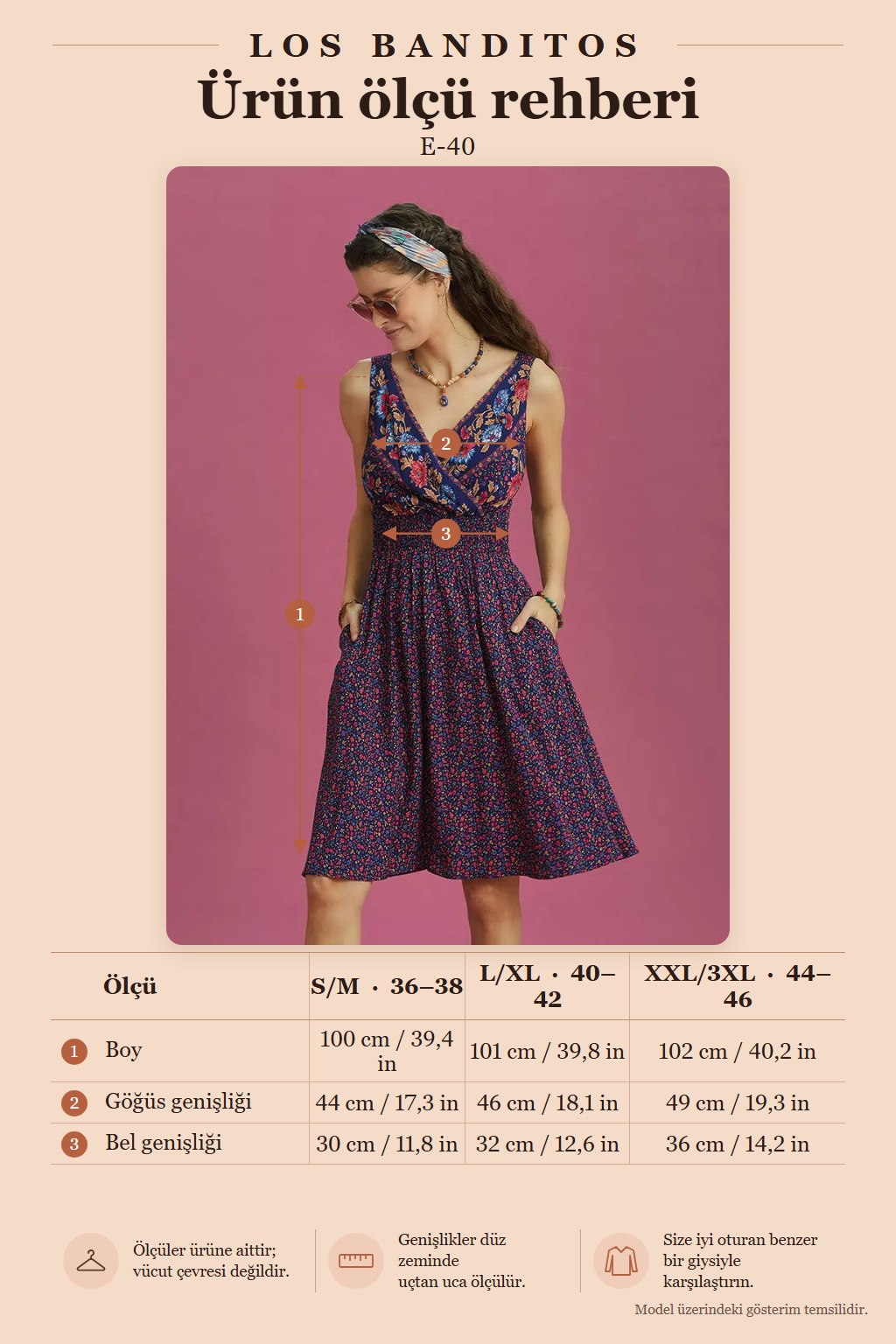 Floral Patterned Bohemian Style Wrap V-Neck Dress 6269
