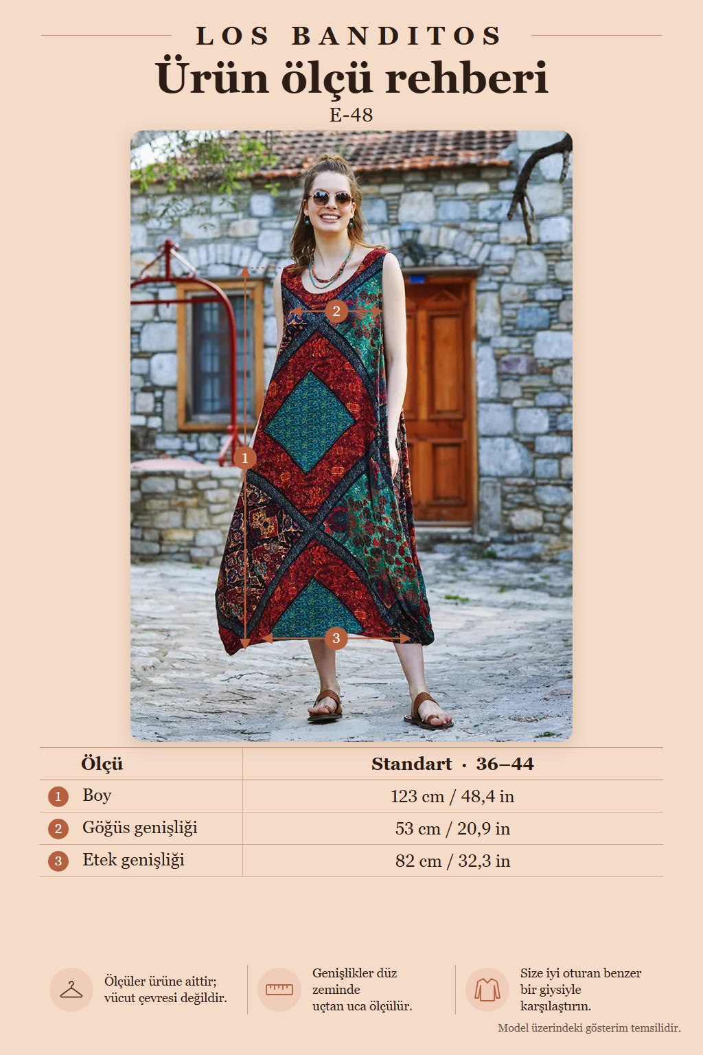 Black Patterned Bohemian Boat Neck Pocketed Long Casual Dress 3350