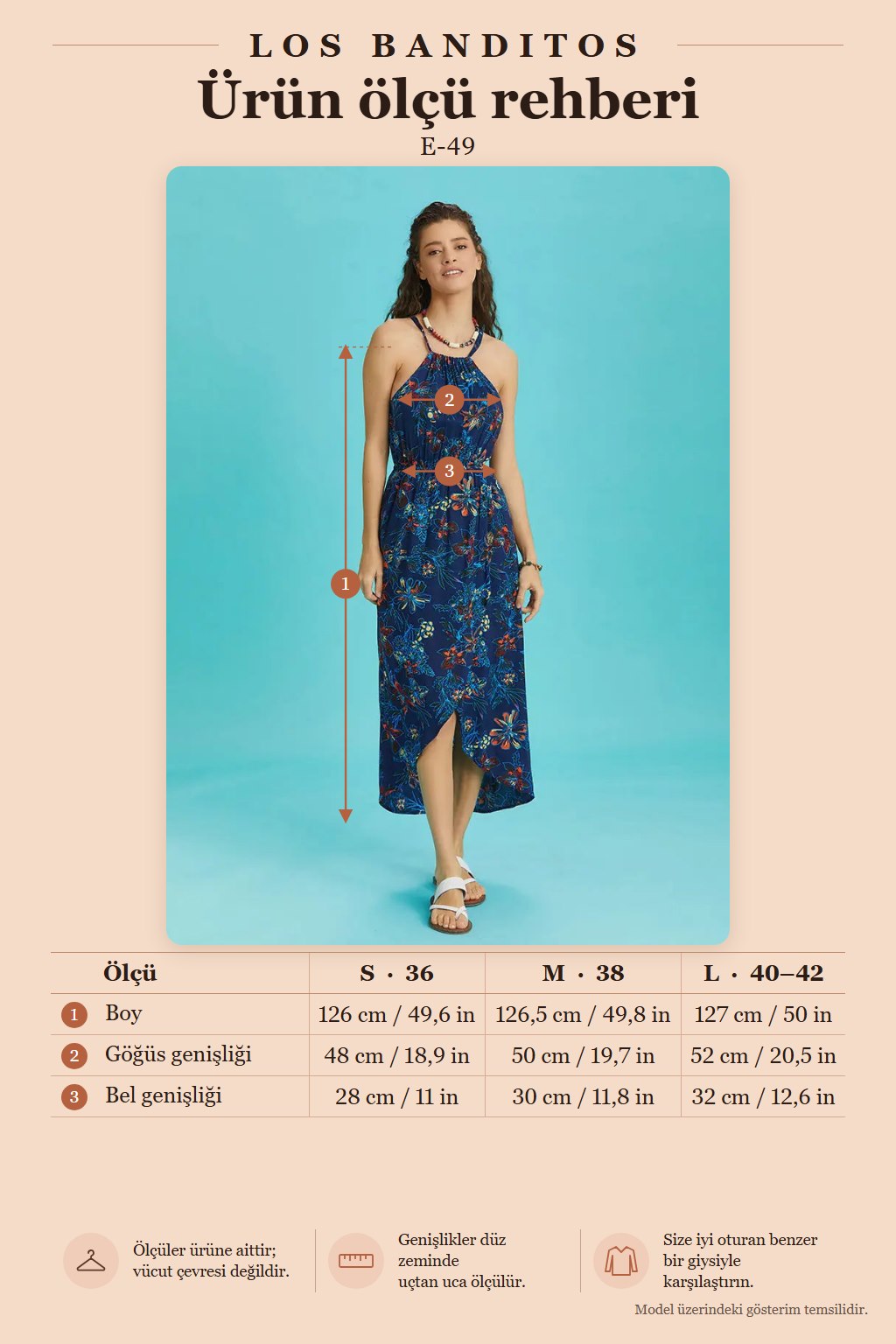 Bohemian Style Blue Patterned Halter Neck Wrap Dress 6359
