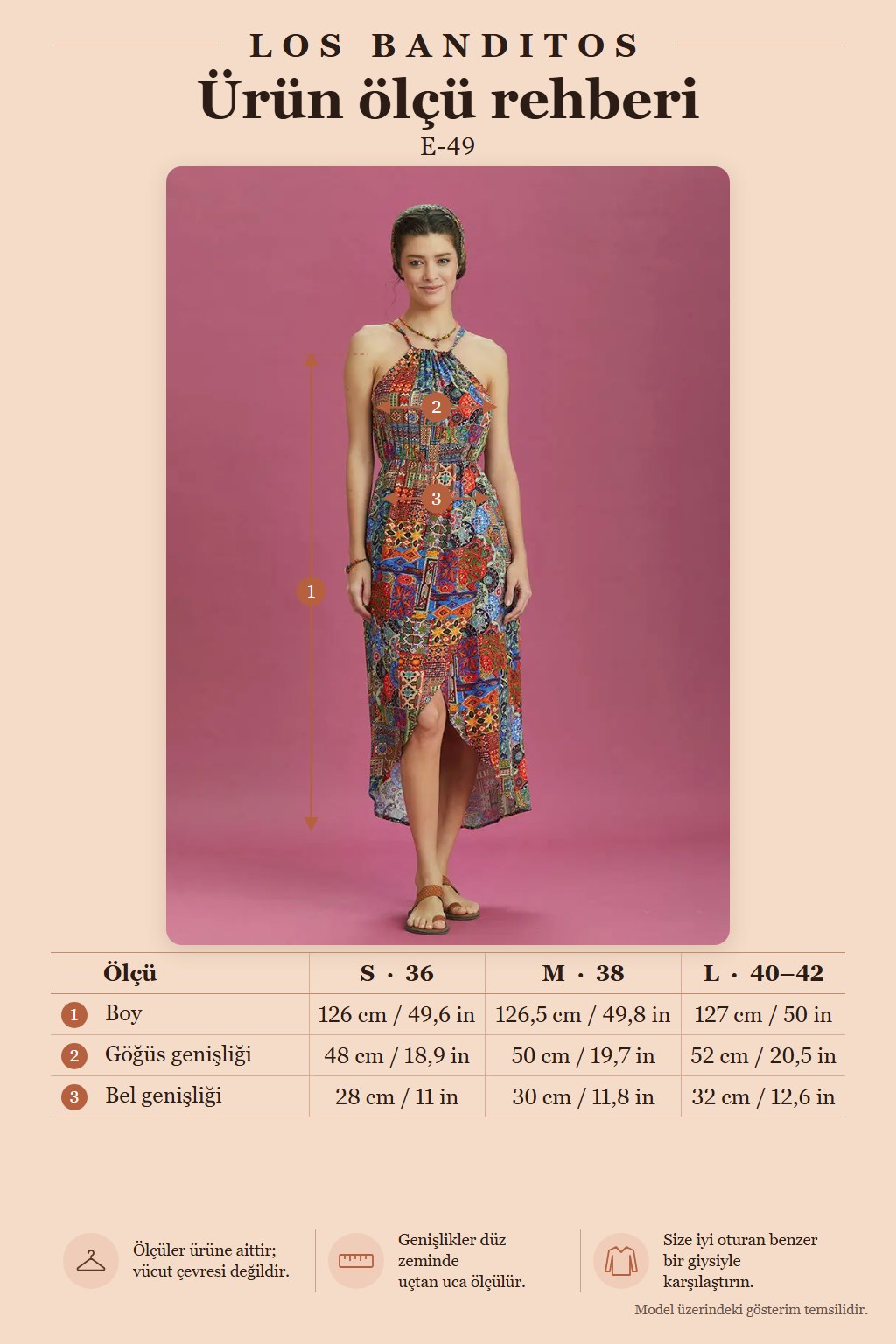 High-Low Wrap Dress with Ethnic Pattern 6360