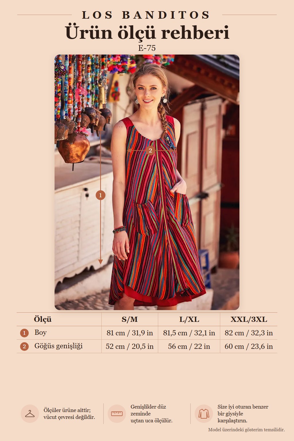 Women's Sleeveless Red Striped Summer Dress with Front Pockets 1152