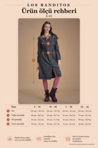 Ribbed Collar Lace Detail Long Sleeve Gray Dress 6688