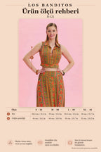 Shirt Collar Button Detail Orange Crop Blouse 6931