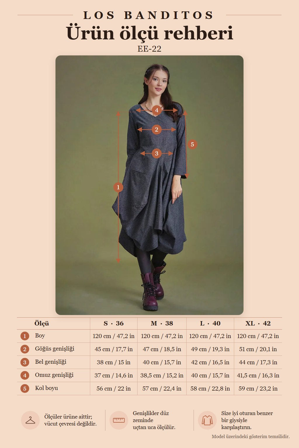 Deep V-Neck Long Sleeve Balloon Grey Dress 6624