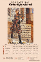 Khaki Patterned Deep V-Neck Long Sleeve Dress 5077