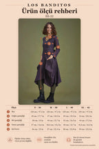 Deep V-Neck Long Sleeve Balloon Lilac Dress 6622