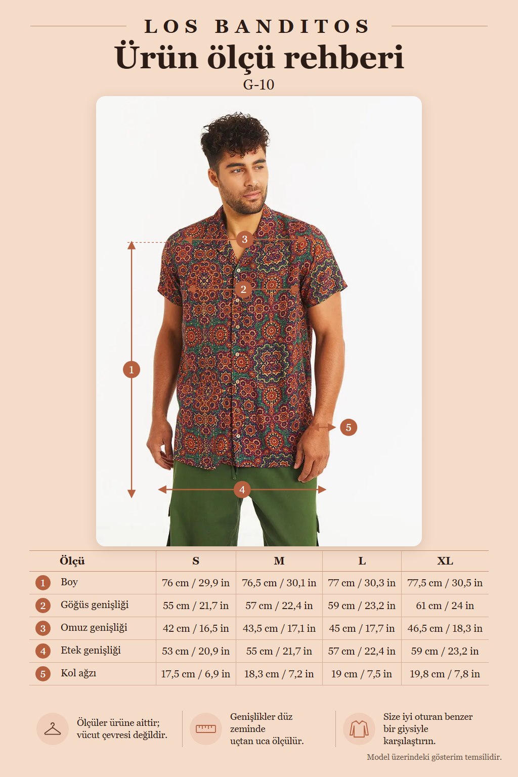 Ethnic Patterned Loose Fit Men's Shirt 5306