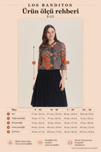 Crew Neck Button Detailed Brown Authentic Blouse 7216