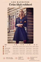 Button-Down Long Sleeve Knee-Length Black Shirt Dress 2084