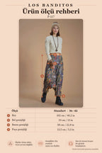 Elastic Waist and Ankle Coffee Patterned Harem Pants 6680